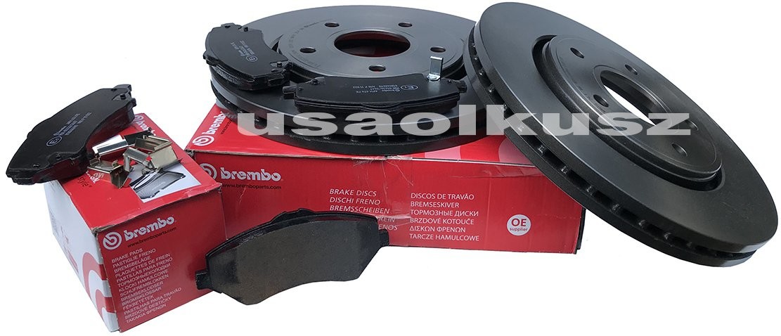BREMBO Klocki oraz przednie tarcze hamulcowe 303mm Chrysler Voyager Town Country 2008 09.N125.11+P11022