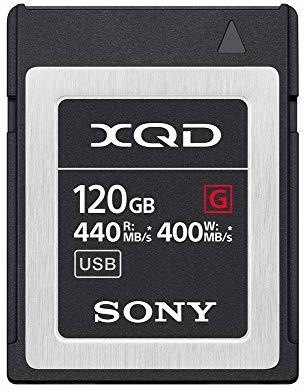 Sony 120 GB (128 GB wstępnie format) 5 x karta pamięci flash TOUGH XQD - seria G o wysokiej prędkości (odczyt 440 MB/s i zapis 400 MB/s) - QDG120F QDG120F