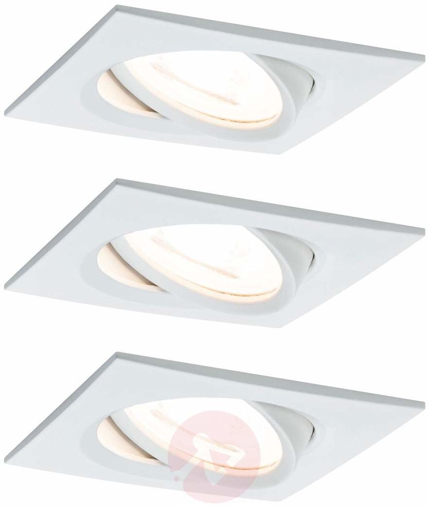 Paulmann Spot Nova 3 szt.,kanciasta, biała