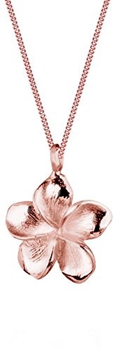Elli 01503019_45 łańcuszek damski z zawieszką w kształcie kwiatu hawajskiego, srebro próba 925, srebro pozłacane, różowe złoto 0110970314_45