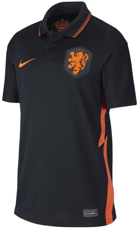 Nike Wyjazdowa koszulka piłkarska dla dużych dzieci Netherlands Stadium 2020 - Czerń