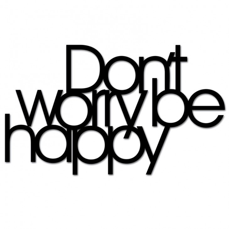 DekoSign Napis na ścianę DONT WORRY BE HAPPY DWBH1-1