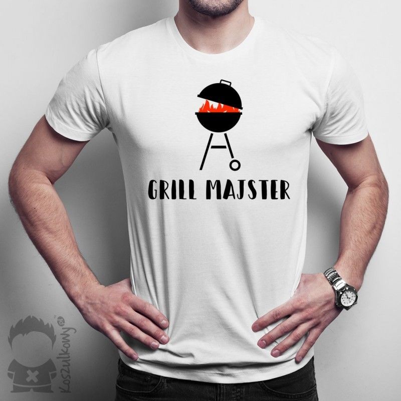 Grill Majster - męska koszulka z nadrukiem