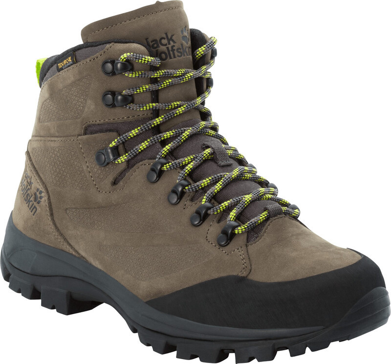 Jack Wolfskin Rebellion Texapore Mid Shoes Men, brązowy UK 8,5 | EU 42,5 2022 Trapery turystyczne 4051171-4287-085