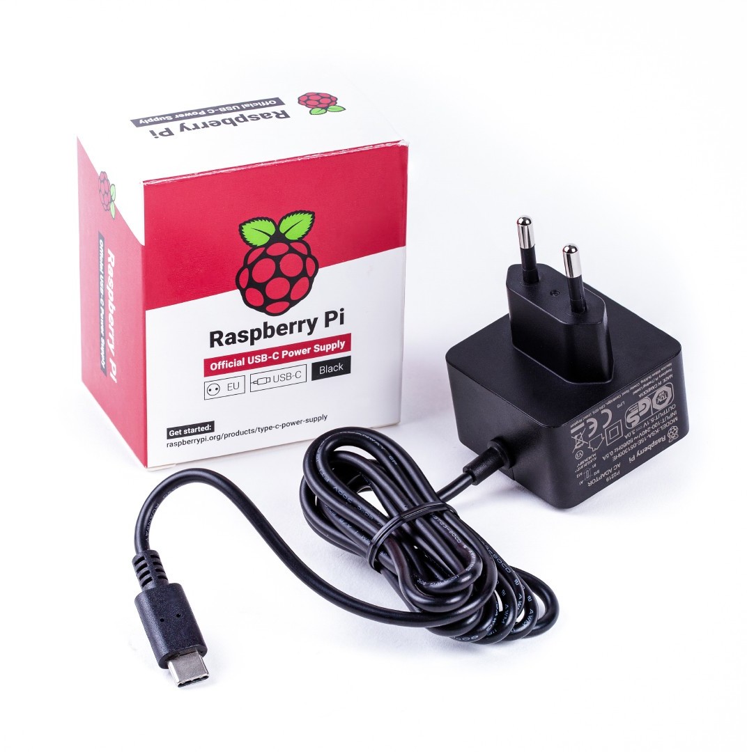 Raspberry PI Zasilacz USB C 5V / 3A do 4 oryginalny - czarny RPI-14348