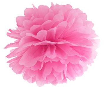 PartyDeco Pompon bibułowy, różowy, 25 cm PP25-006