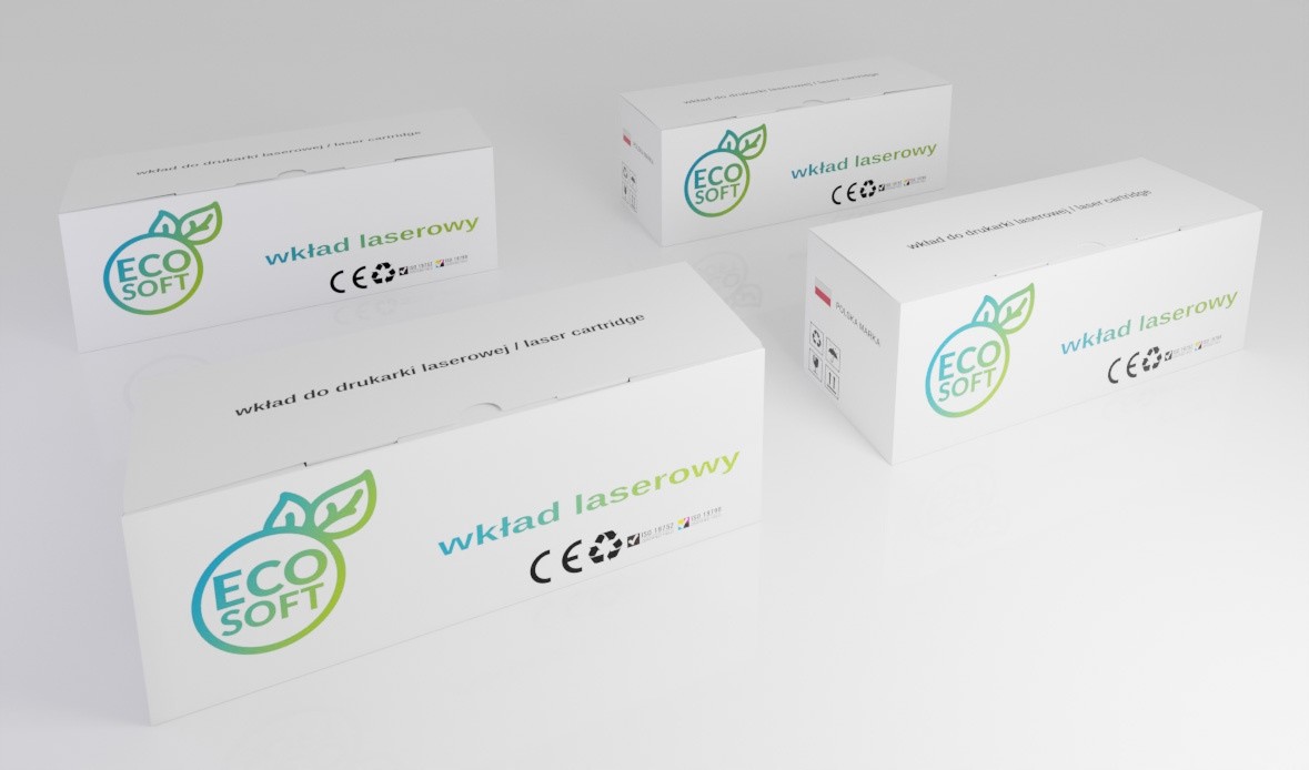 4x Toner ecosoft CRG055HB/C/M/Y do Canon LBP663Cdw