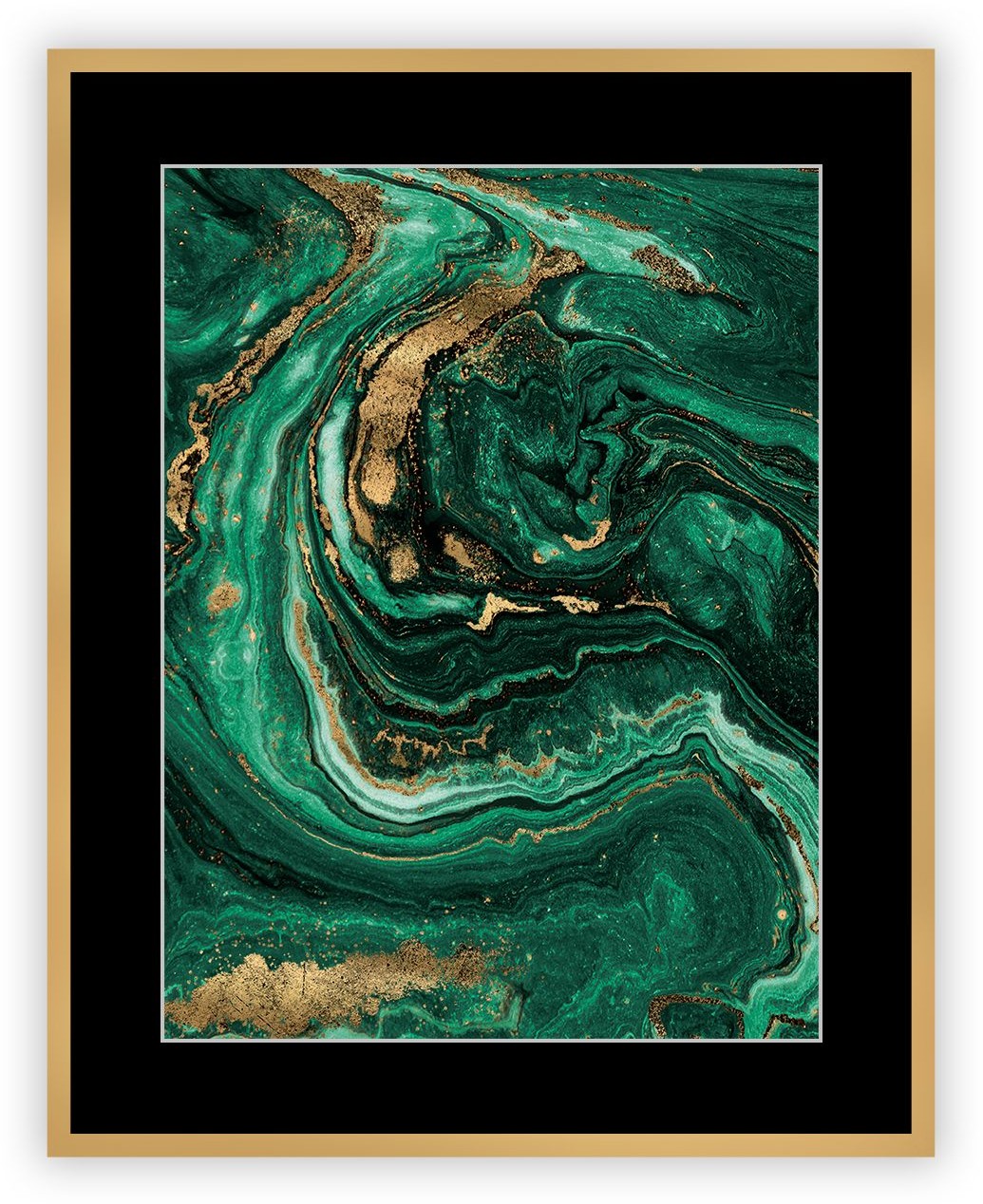 Dekoria Obraz Abstract Green&Gold I 40 x 50cm 183-053-00
