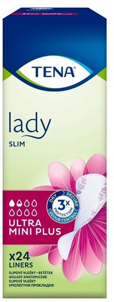 SCA Tena SCA Hygiene Products Wkładki anatomiczne Slim Ultra Mini Plus x24 sztuk