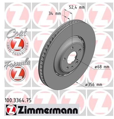 Zimmermann Tarcza hamulcowa 100.3364.75