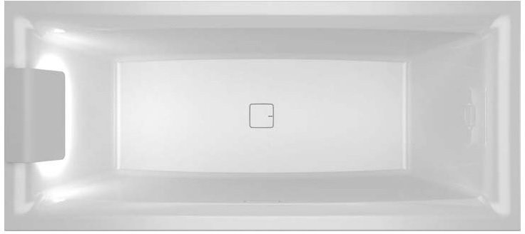 Riho Still Square LED 180x80 cm Wanna prostokątna z oświetleniem LED po prawej stronie biała BR0100500K00130