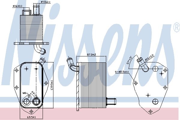 NISSENS Chłodnica oleju, olej silnikowy NISSENS 90826 90826