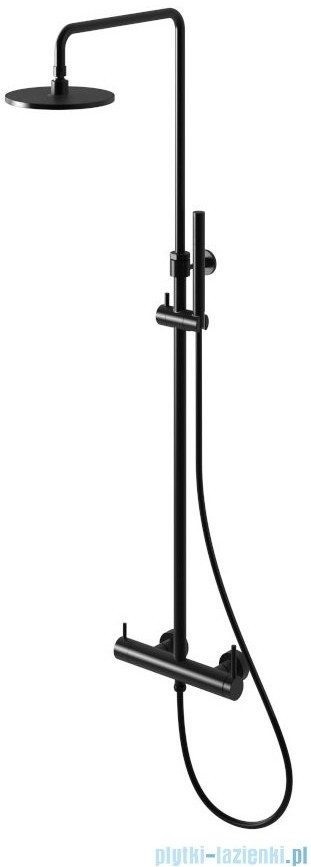 Kohlman Axel Black zestaw prysznicowy natynkowy czarny mat QW276AB |
