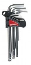 Proline KLUCZE SZEŚCIOKĄTNE Z KULKĄ ILOŚĆ 9 1.5-10mm CrV 48329