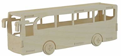 Pebaro Drewniany zestaw konstrukcyjny 3D Puzzle Bus 851/6