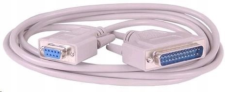 Kabel RS232 DB9 Żeński DB25 Męski 2m 9F/25M