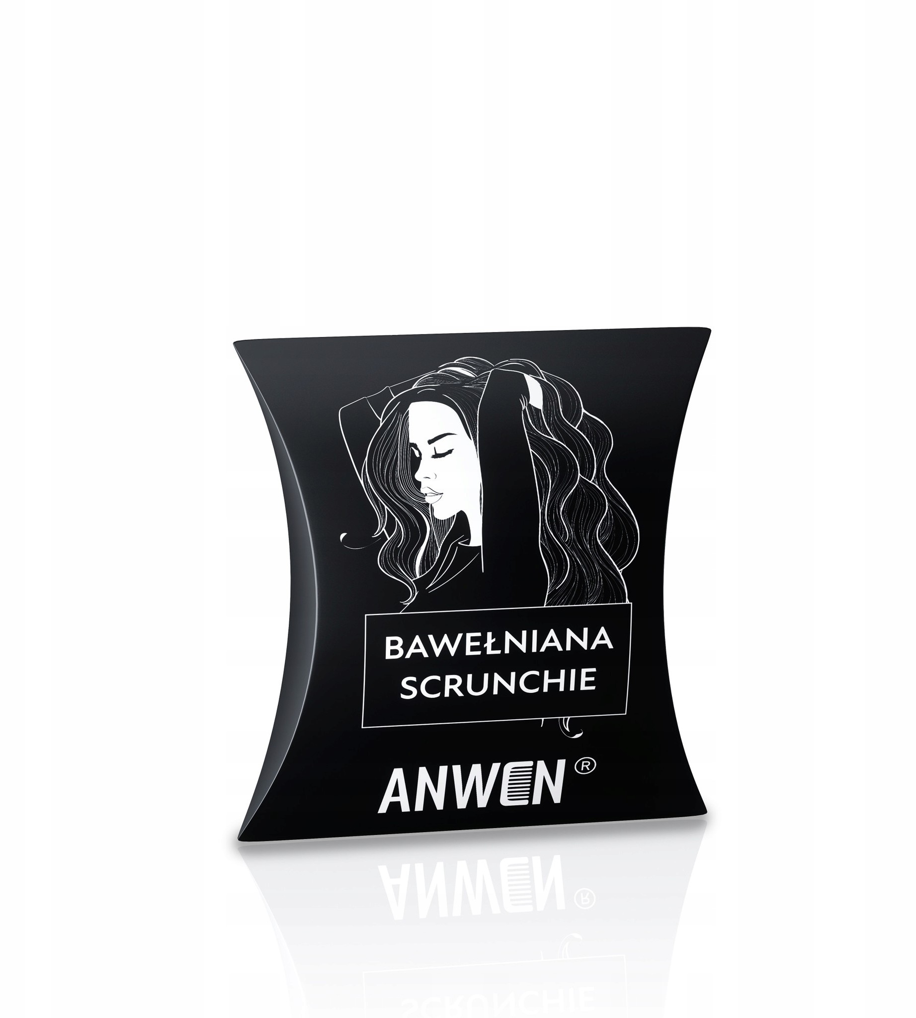 Anwen Bawełniana Scrunchie Czarna