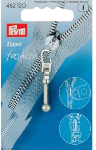 Prym Fashion zamkiem błyskawicznym ściągacz, srebrny PRYM_482120