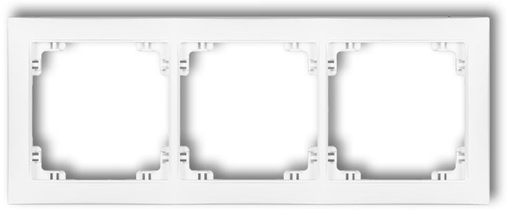 Karlik Deco Soft biały mat ramka 3-krotna 25DRSO-3 25DRSO-3