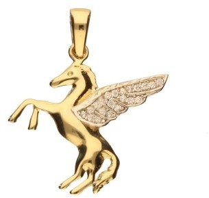 LOVRIN Złota zawieszka 585 pegaz koń skrzydła 1,50 g PAP0614G14K