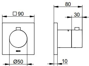 Keuco Ixmo Termostatyczna bateria wannowo-prysznicowa podtynkowa DN15 chrom 59553010002