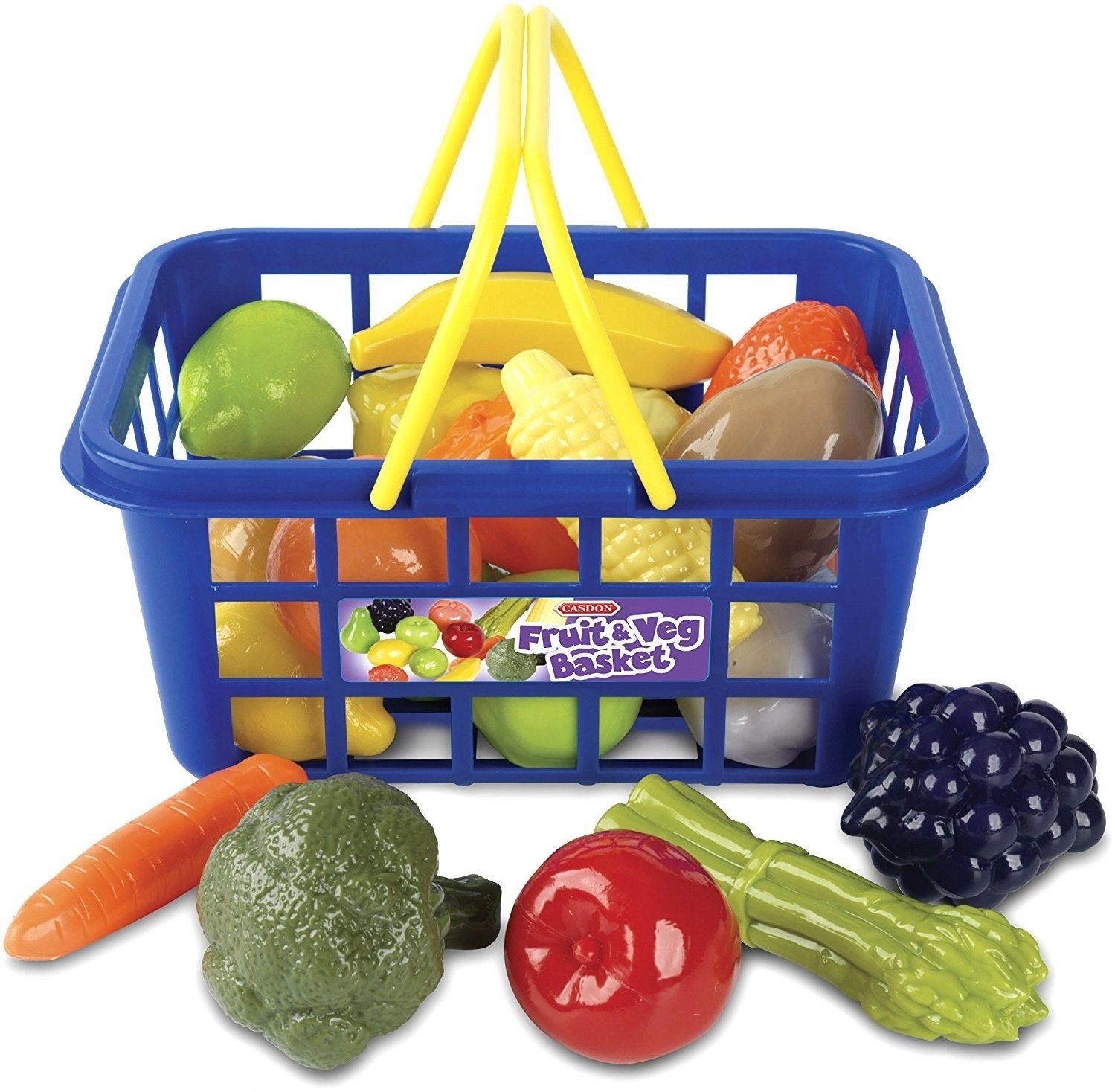 Casdon Koszyk Kosz Sklepowy Zakupy + Warzywa Owoce