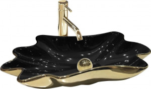 Rea U3402 Umywalka nablatowa Infinity Black Gold