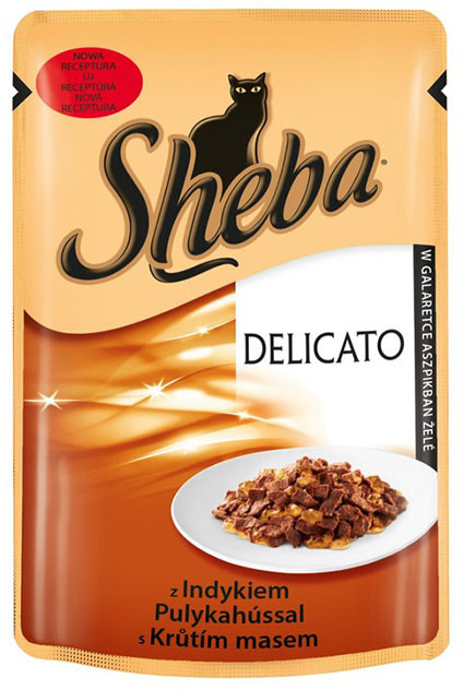 Sheba Delicato z indykiem w galaretce saszetka 6x85g
