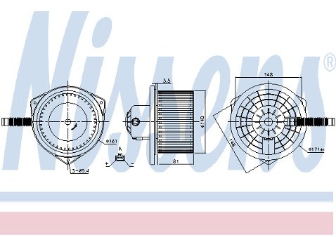 NISSENS Wentylator wnętrza - dmuchawa 87024