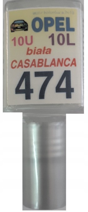 Opel 474 Biała Casablanca 10U 10L Lakier Zaprawka