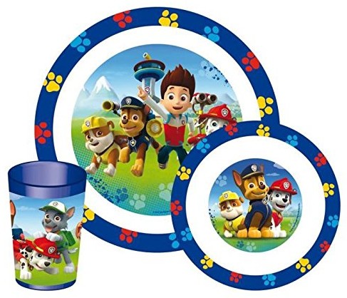 Nickelodeon Paw Patrol lunchset Niebieski z tworzywa sztucznego 3 części