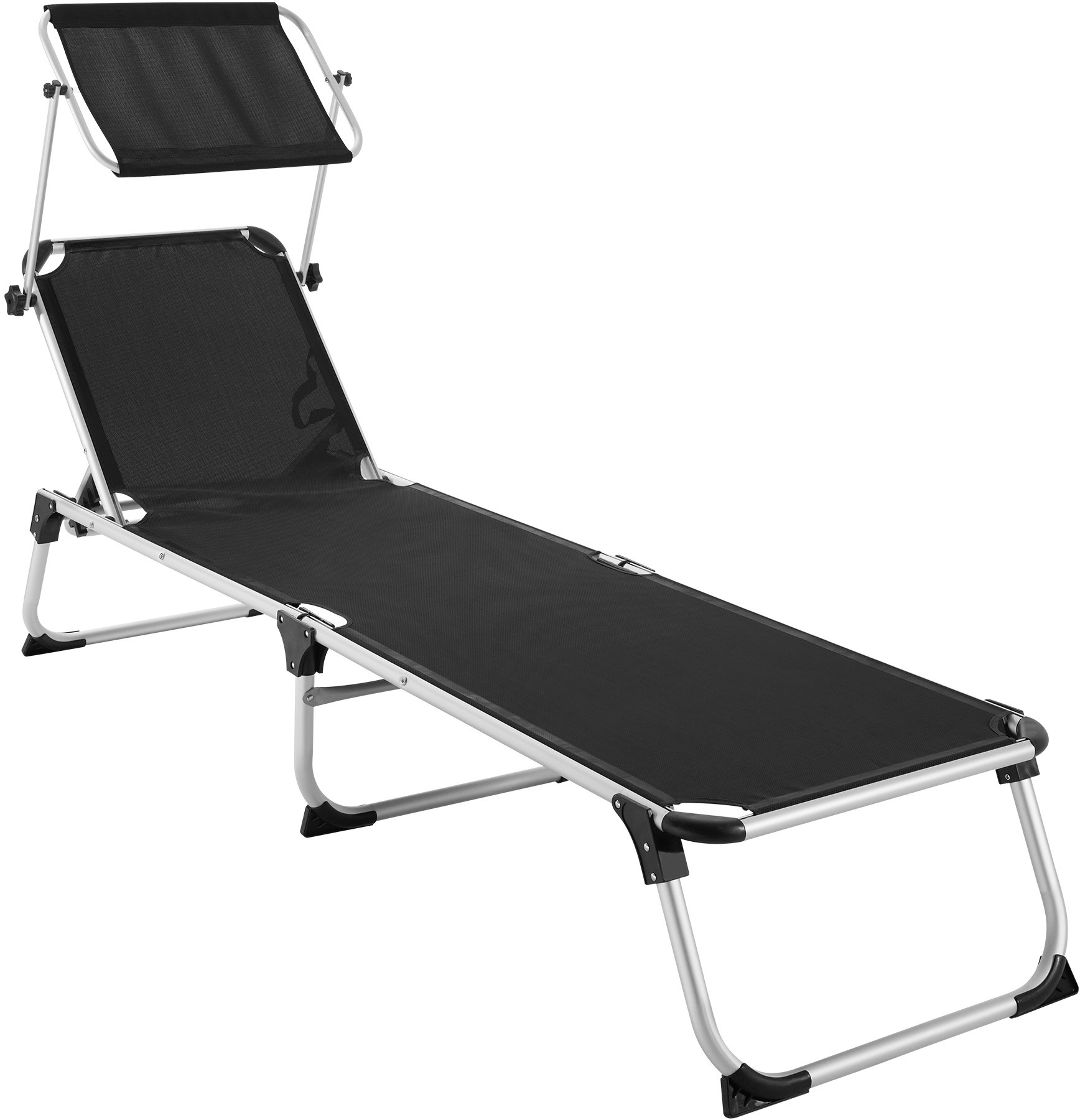 tectake Leżak plażowy Aurelie - czarny 403632