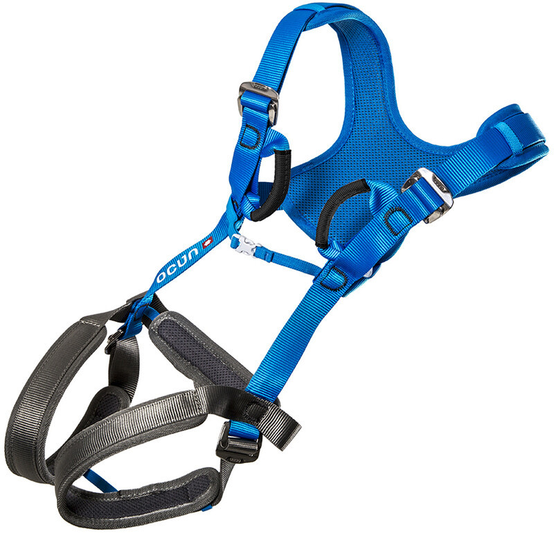Ocun Doppler Full Body Harness Kids, niebieski/szary 2022 Uprzęże pełne 4581-Car.Blue-Uni