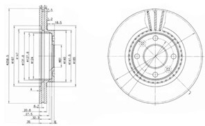 Delphi Tarcza hamulcowa BG2625