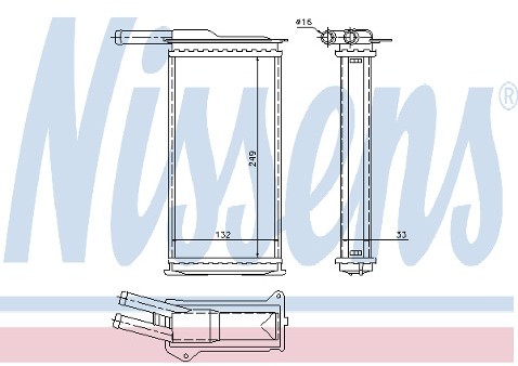 NISSENS Wymiennik ciepła, ogrzewanie wnętrza 71751
