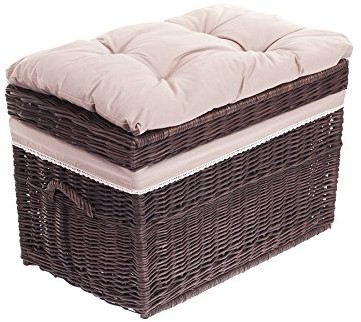 e-wicker24 558  70/S/O Kufer z wikliny, kosz, ciemnobrązowy, 70 x 42 x 47 cm 558-70/S/O