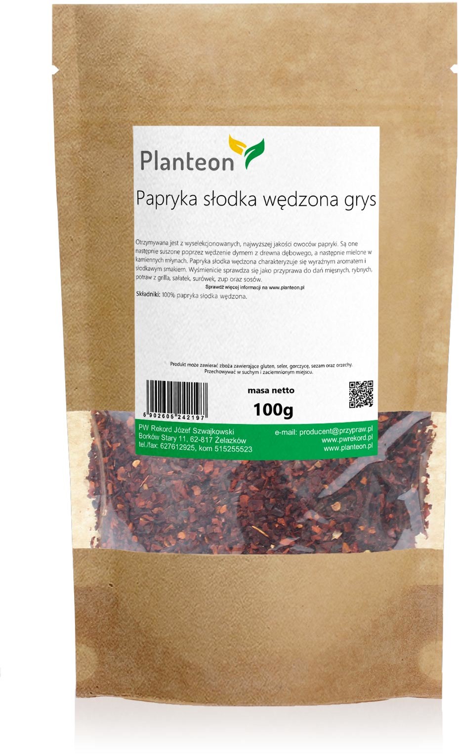 Planteon Papryka słodka wędzona grys 100g 2-0032-36-2