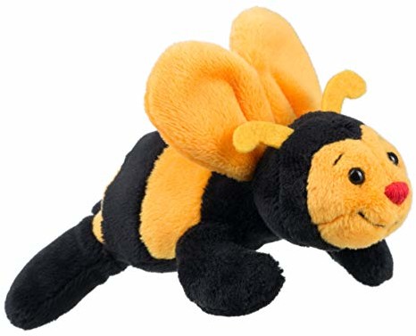 Schaffer Knuddel mich! Schaffer 3546 Sabiene pszczoła pluszowe zwierzątko magnes, żółto-czarny, 12 cm 3546