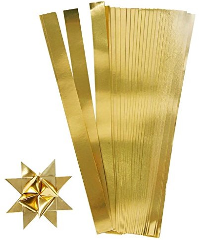 Creativ Company 20713 paski papierowe do złożenia gwiazd, 100 sztuk, złota 20713