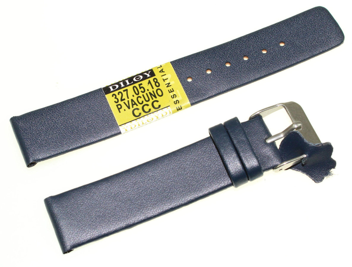 Diloy Skórzany pasek do zegarka 18 mm 327.18.5 327.18.5