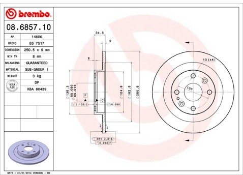 BREMBO 08.6857.10