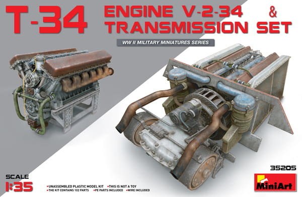 MiniArt MINIART T-34 ENGINE V-2-34 & TRASMISSION SET