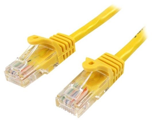 StarTech com 0.5m Yellow Cat5e / Cat 5 Snagless Ethernet Patch Cable 0.5 m - patch cable - 50 cm - yellow 45PAT50CMYL
