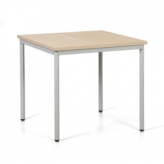 B2B Partner Stół do jadalni TRIVIA, jasnoszara konstrukcja, 800x800 mm, brzoza 555420