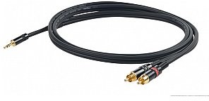 PROEL CHLP215LU5XL kabel audio Y stereo jack 3,5 mm - 2 x wtyk RCA - 5m CHLP215LU5XL