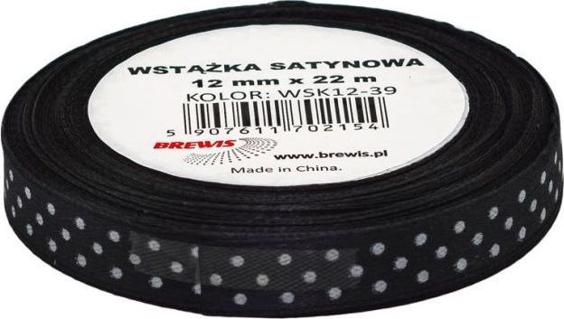 BREWIS BREWIS Wstążka satynowa BREWIS kropki 12mm x 22m kolor 39 Brewis AC589BRW