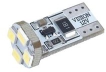 Żarówka samochodowa LED W5W T10 12V 4xSMD Canbus biała Y4-4288
