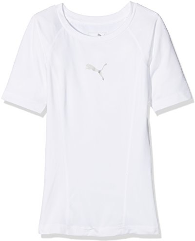 Puma ligi Base Layer Tee SS Jr chłopcy T-Shirt, biały, 128 655919 04