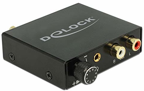 Delock konwerter cyfrowego dźwięku do analogowego HD ze wzmacniaczem słuchawkowym