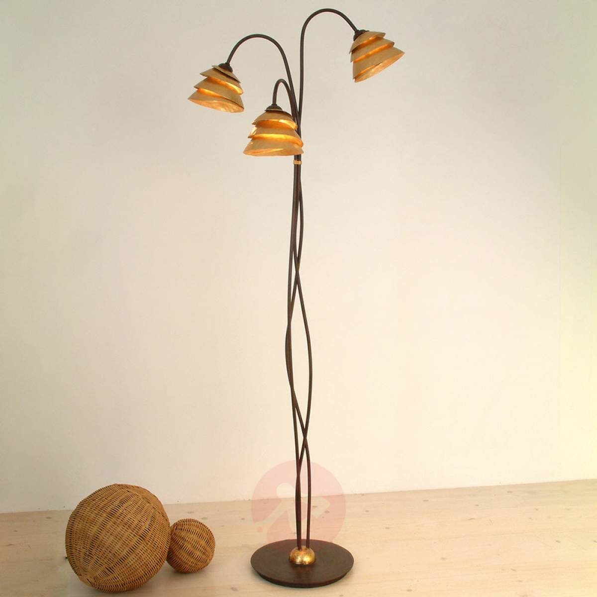 J. HOLLÄNDER J. Holländer Imponująca lampa stojąca SNAIL 3-punktowa